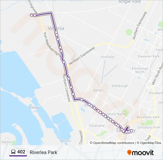 Mapa de 402 de autobús
