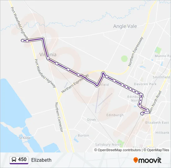 450 Bus Line Map