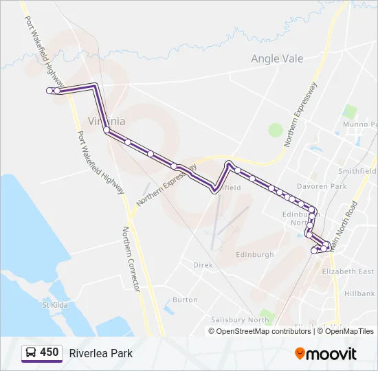 450 Bus Line Map