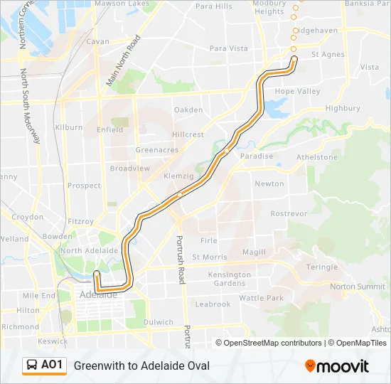 AO1 Bus Line Map