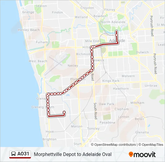 AO31 Bus Line Map