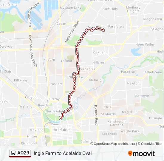 AO29 Bus Line Map