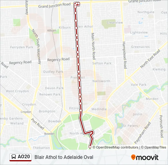 AO20 Bus Line Map