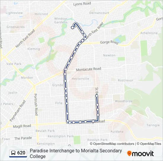 620 Bus Line Map