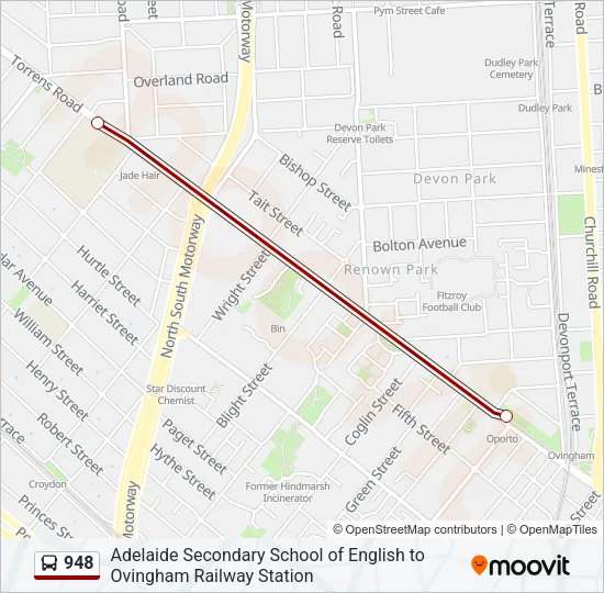 948 Bus Line Map