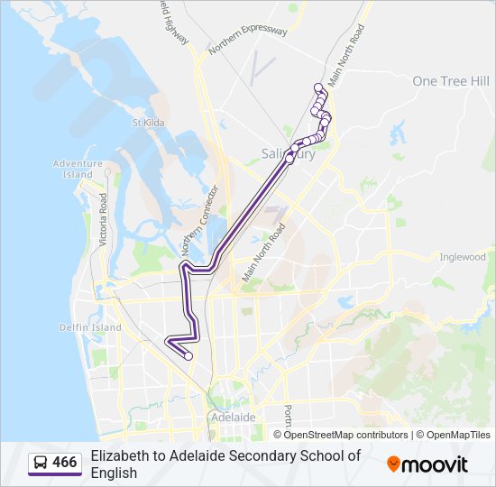 466 Bus Line Map