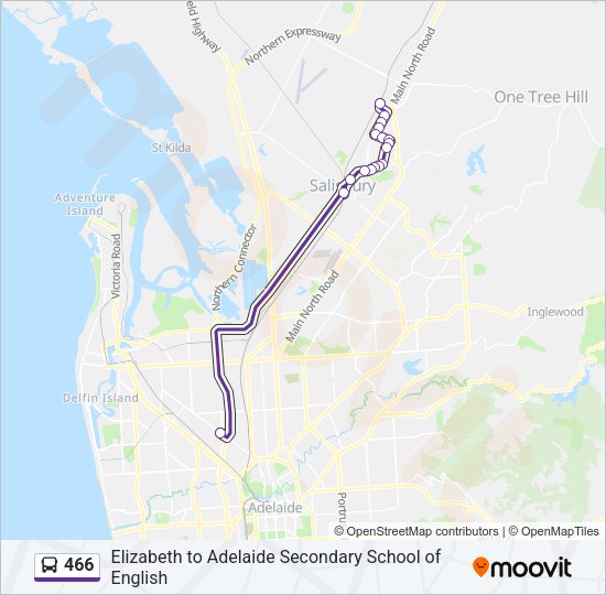466 Bus Line Map