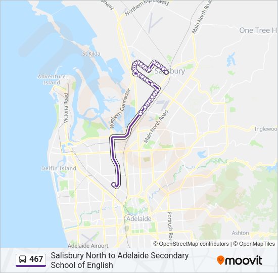 467 Bus Line Map