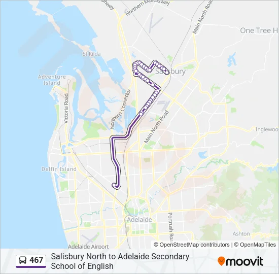 467 Bus Line Map