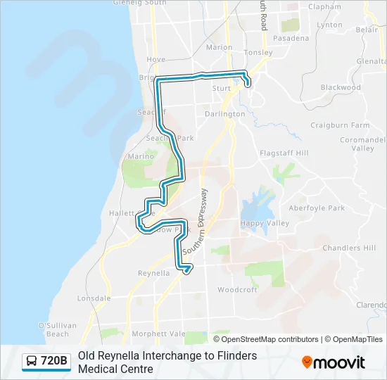 720B Bus Line Map
