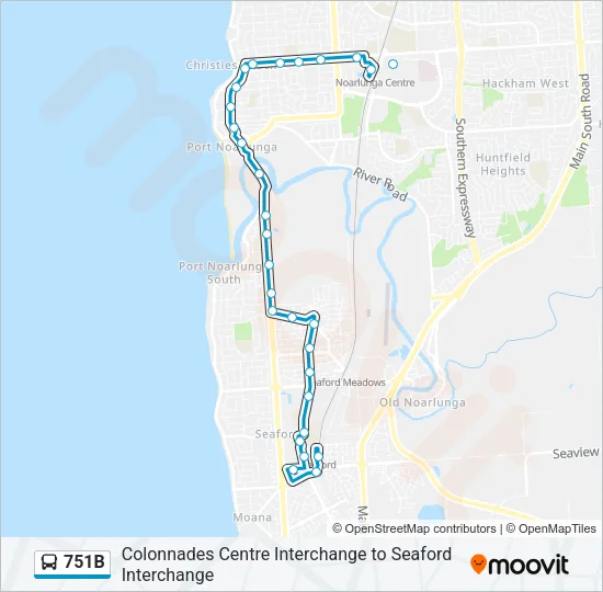 751B Bus Line Map