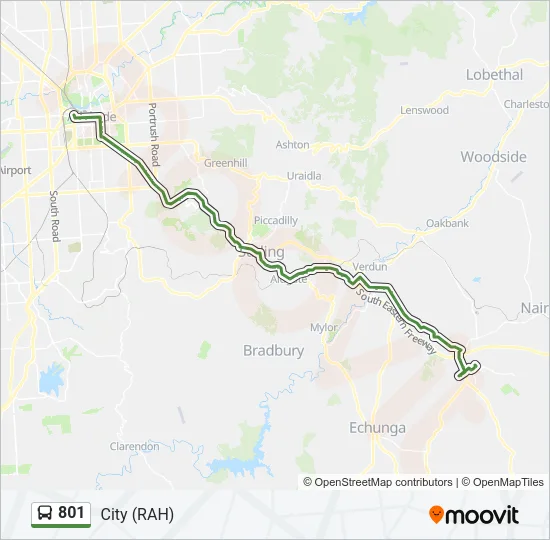 801 Bus Line Map