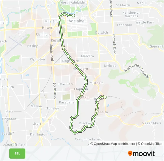 BEL Train Line Map