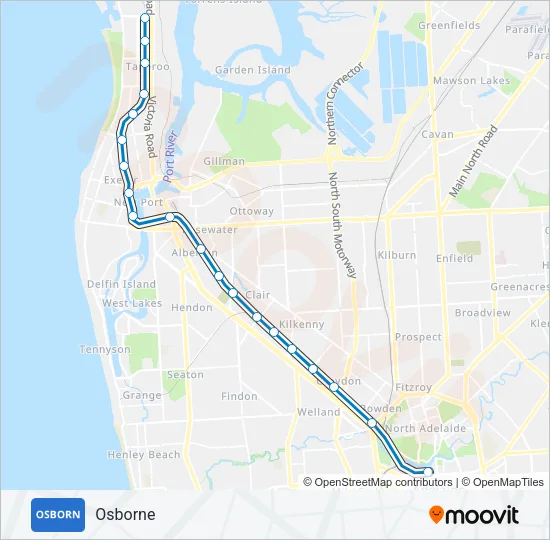 OSBORN Train Line Map
