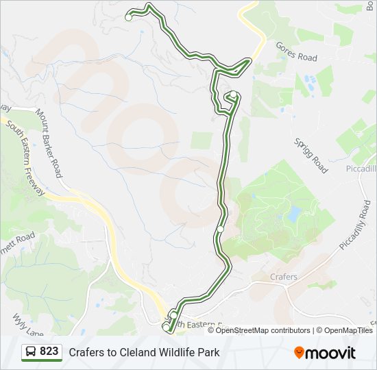 823 bus Line Map