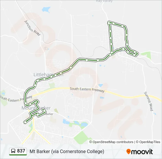 837 Bus Line Map