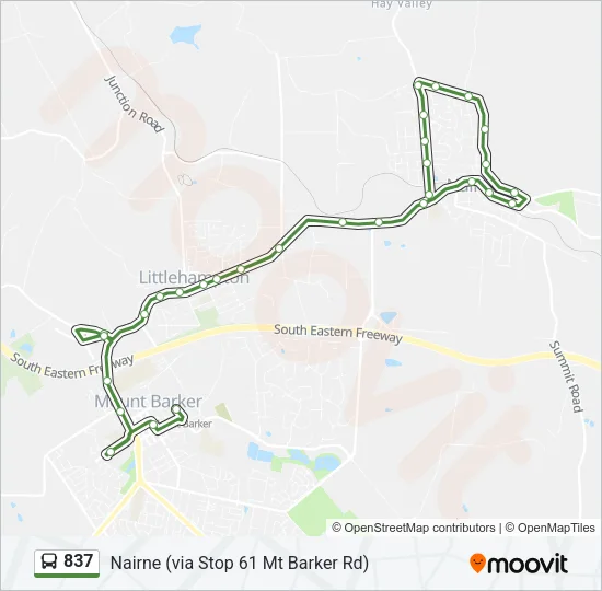837 Bus Line Map