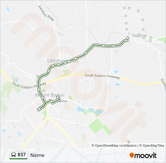 837 Bus Line Map