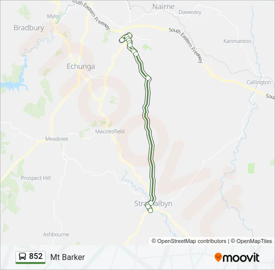 852 Bus Line Map
