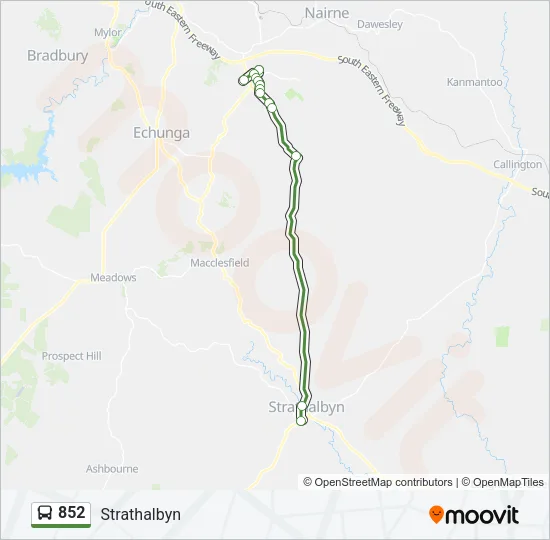 852 Bus Line Map