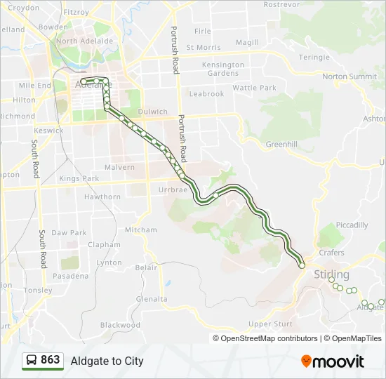 863 Bus Line Map