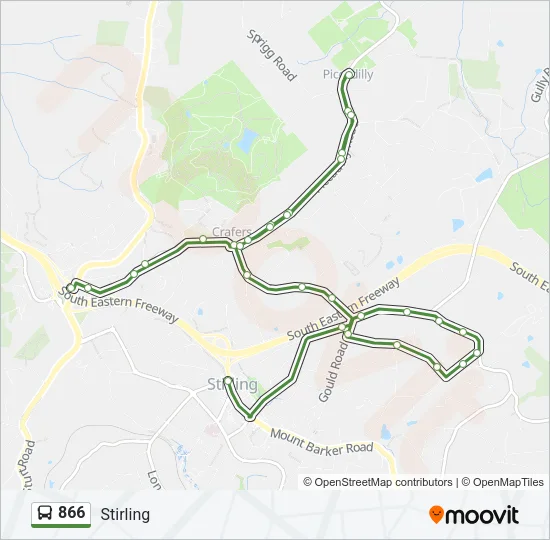 866 Bus Line Map