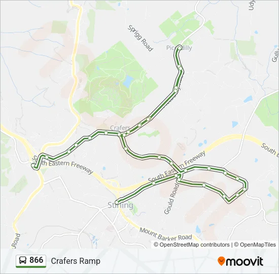 866 Bus Line Map