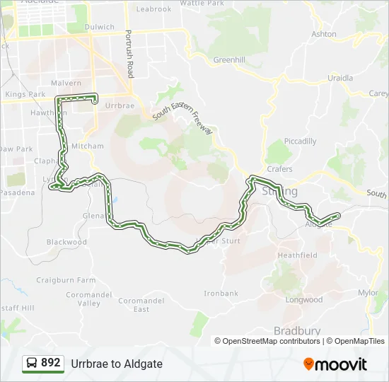 892 Bus Line Map
