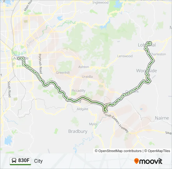 830F Bus Line Map