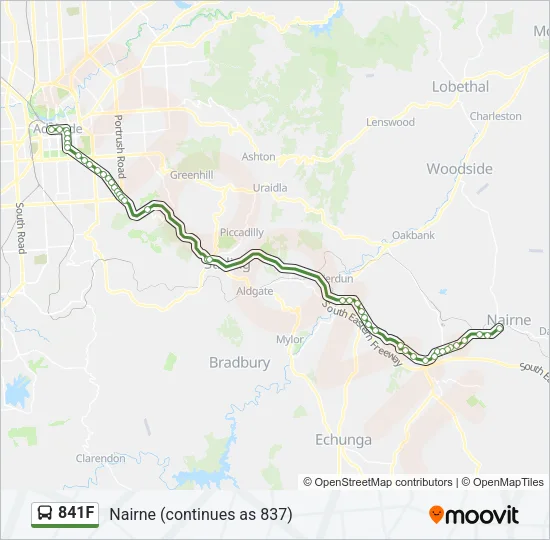841F Bus Line Map