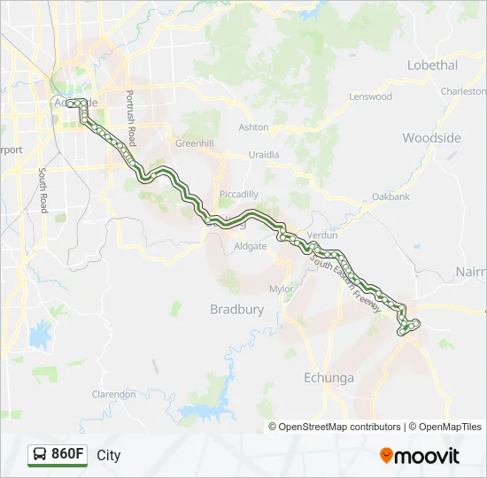 860F Bus Line Map