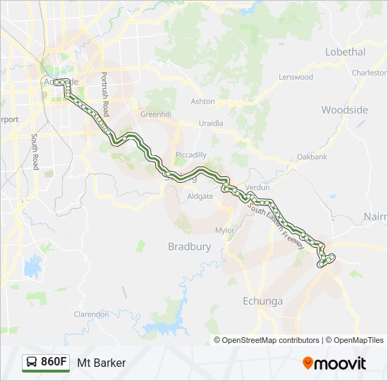 860F bus Line Map