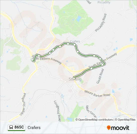 865C Bus Line Map