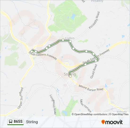 865S Bus Line Map