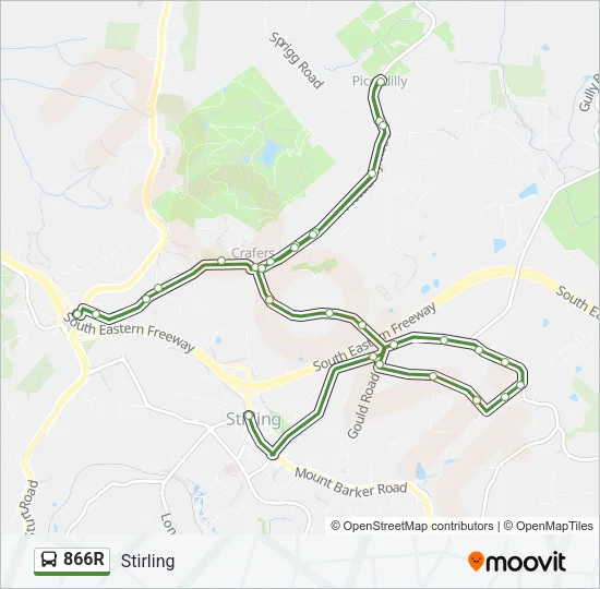 866R Bus Line Map