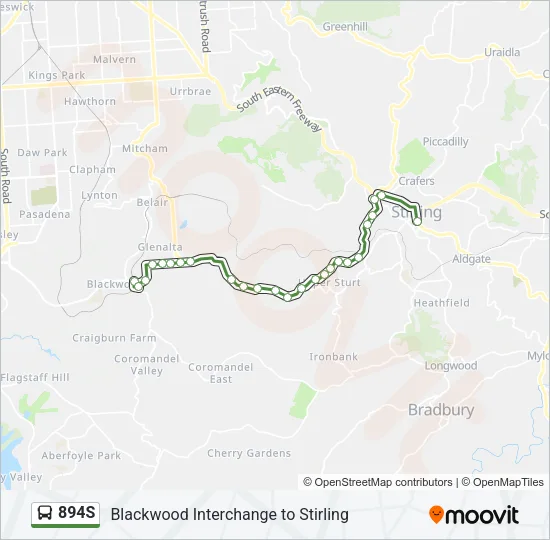 894S Bus Line Map