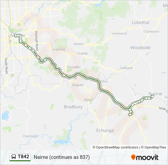 T842 Bus Line Map