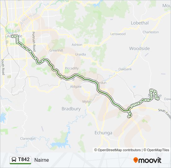 T842 Bus Line Map