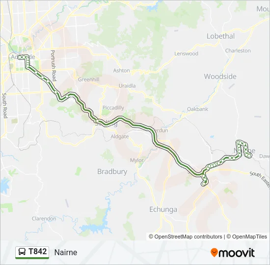 T842 Bus Line Map