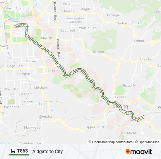 T863 Bus Line Map