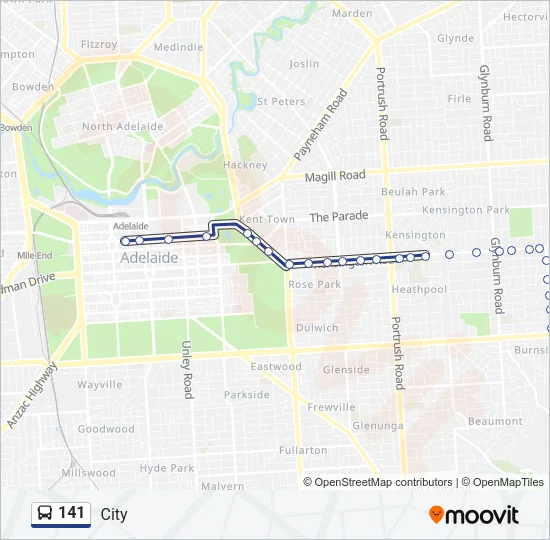 141 Bus Line Map