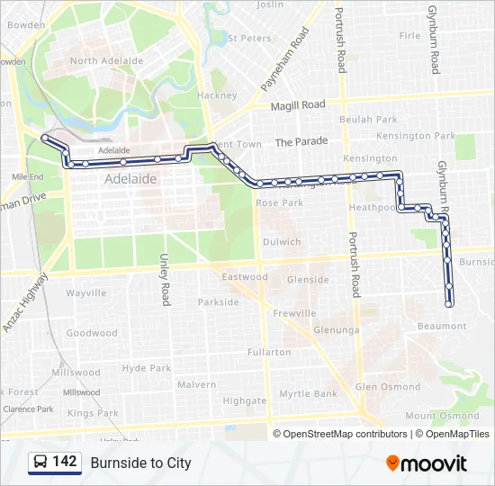 142 Bus Line Map