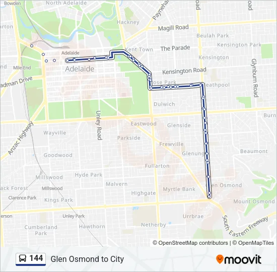 144 Bus Line Map