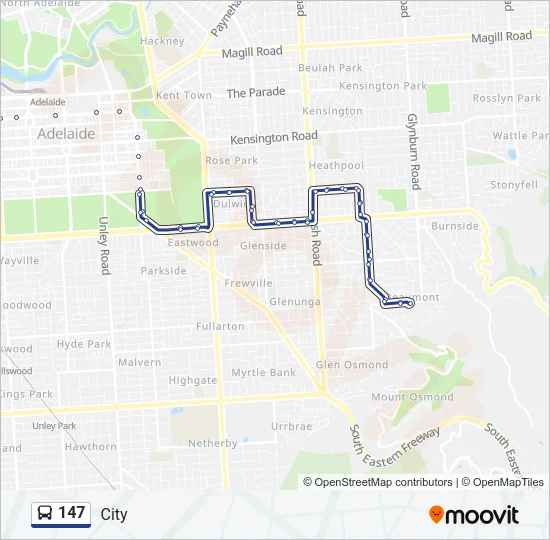 147 Bus Line Map