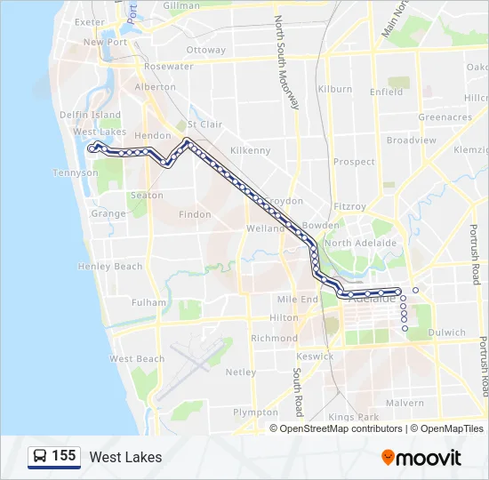 155 Bus Line Map