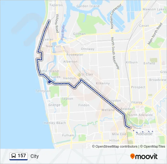 157 Bus Line Map