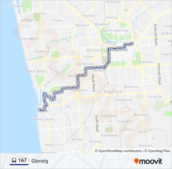 167 Bus Line Map