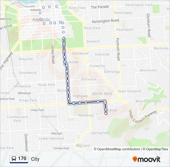 170 Bus Line Map