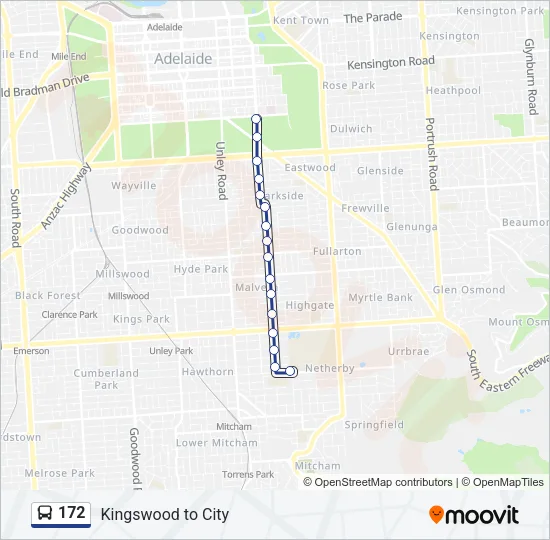 172 Bus Line Map