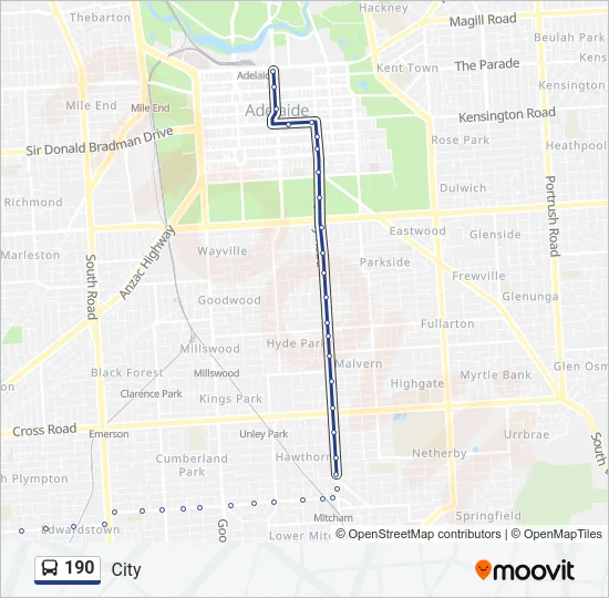 190 Bus Line Map